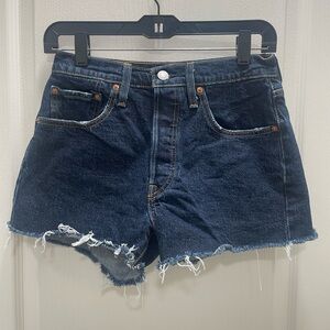 Levi’s Women’s 501 Dark Blue Denim Shorts